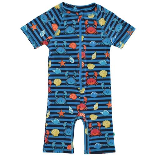 Småfolk Mønstret UV-dragt Med Krabber Brilliant Blue 62 cm  Blå  62 cm  Drenge, Piger