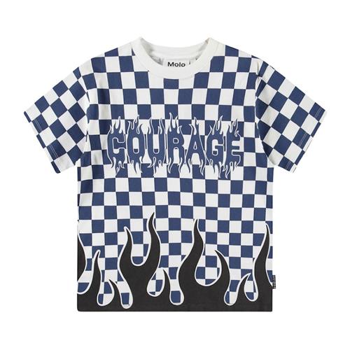 Molo Rodney Short-Sleeved T-Shirt Courage Check 164 cm  Blå  164 cm  Drenge