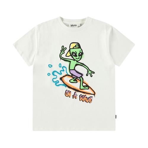 Molo Riley Short Sleeve T-Shirt On A Wave Col 92 cm  Hvid  92 cm  Drenge