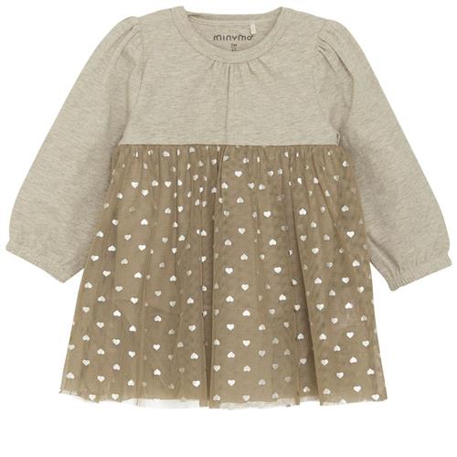 Minymo Tylkjole Beige Melange 74 cm  Beige  74 cm  Piger