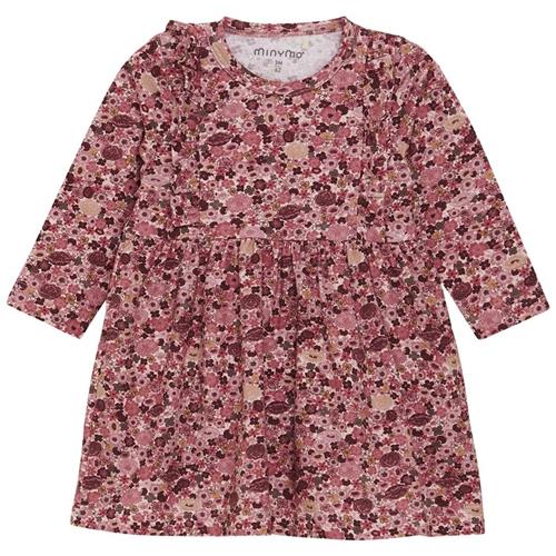 Minymo AOP Kjole Dusty Rose 62 cm  Lyserød  62 cm  Piger
