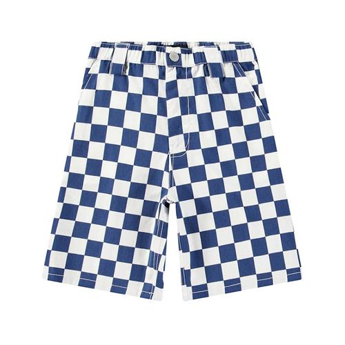 Molo Aubery Shorts Best Blue Check 110 cm  Blå  110 cm  Drenge