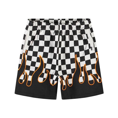 Molo Amil Soft Pants Check On Fire 164 cm  Sort  164 cm  Drenge
