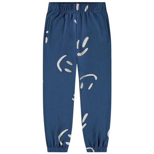 Molo Allen Soft Pants Big Smiles Blue 110 cm  Marineblå  110 cm  Drenge