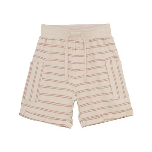 EnFant GOTS Stribede Shorts French Oak 110 cm  Beige  110 cm  Drenge