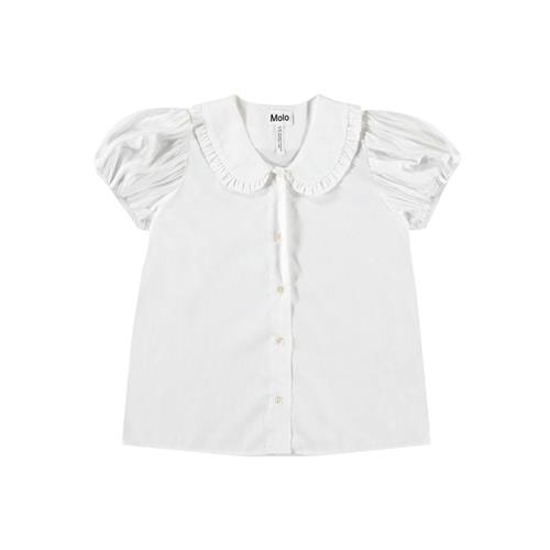 Molo Rosabella Short Sleeve Shirt Crisp White 146/152 cm  Hvid  146/152 cm  Piger