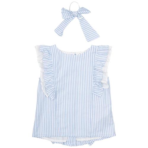 The New Nalani Til Toppen White Swan Striped White Swan Striped 3-4 Y  Blå  3-4 år  Piger