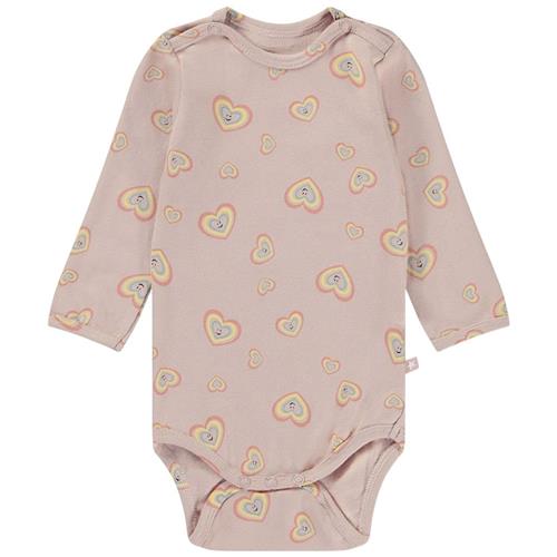 Molo GOTS Foss Babybody Mini Aura Hearts 74 cm  Lyserød  74 cm  Piger