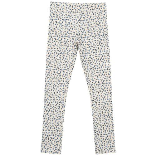 The New GOTS Leggings White Swan Big Flower White Swan Big Flower 11-12 Y  Creme  11-12 år  Piger