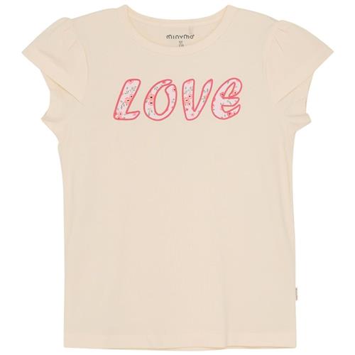Minymo GOTS T-shirt White Swan 86 cm  Hvid  86 cm  Piger