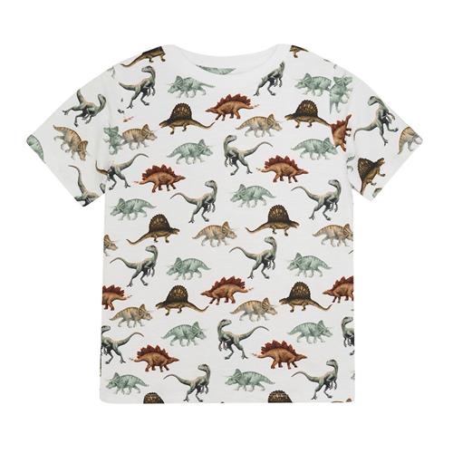 Minymo T-shirt Aop Bright White 86 cm  Hvid  86 cm  Drenge