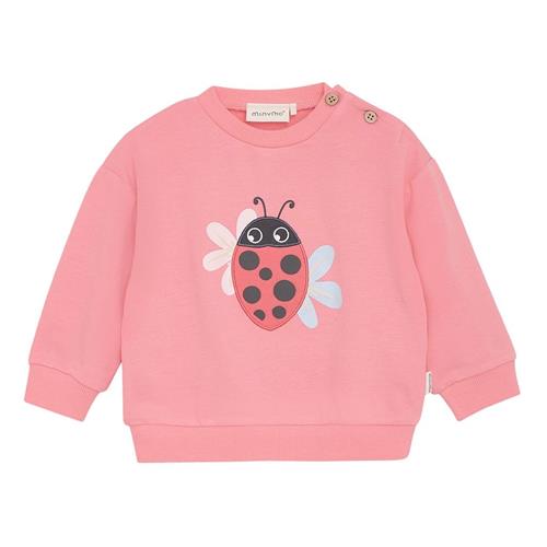 Minymo Sweatshirt Strawberry Pink 74 cm  Lyserød  74 cm  Piger
