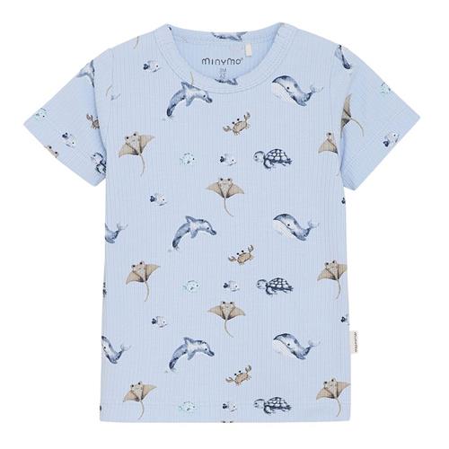 Minymo T-shirt Aop Skyway 80 cm  Blå  80 cm  Drenge