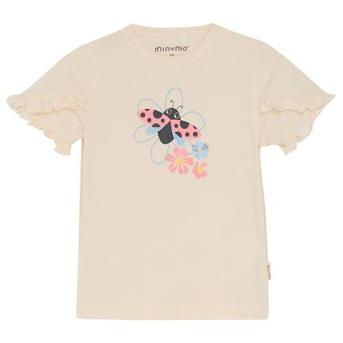 Minymo GOTS T-shirt White Swan 68 cm  Hvid  68 cm  Drenge, Piger