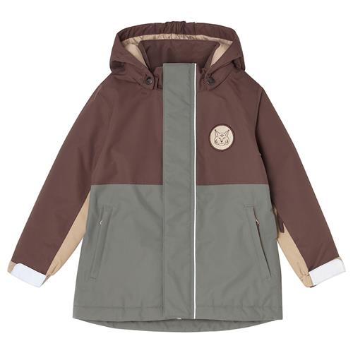 Kuling Sarek Skijakke Green/brown/sand Blocking  98 cm  Brun  98 cm  Drenge, Piger