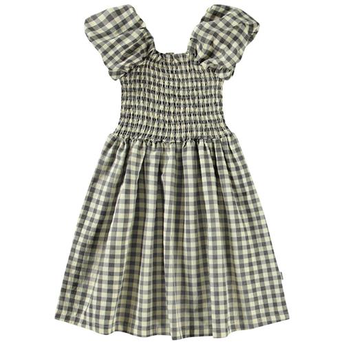 Molo Cherisla Short-Sleeved Dress Sun Check 122/128 cm  Gul  122/128 cm  Piger