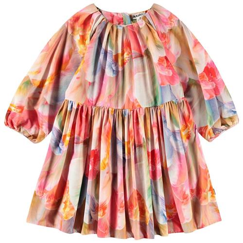 Molo Ciera Long-Sleeved Dress Be A Tulip 122/128 cm  Lyserød  122/128 cm  Piger