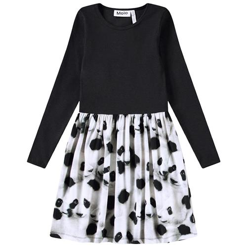 Molo Credence Long-Sleeved Dress Giant Panda 98/104 cm  Sort  98/104 cm  Piger