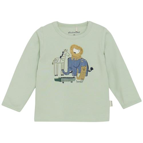 Minymo Langærmet T-shirt Sea Foam 80 cm  Grøn  80 cm  Drenge, Piger