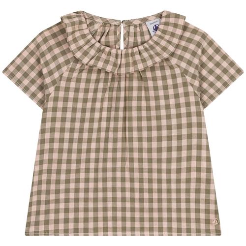 Petit Bateau Gingham Bluse Lyserød 12 Months  Lyserød  12 måneder  Piger