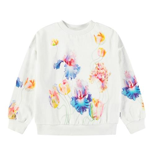 Molo Maxi Sweatshirt Petals Galore 98 cm  Hvid  98 cm  Piger