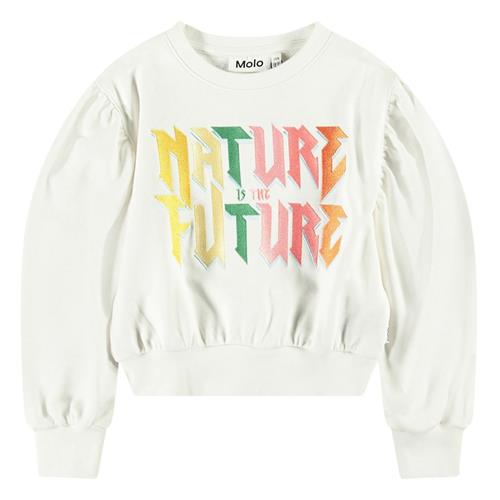 Molo Mariah Sweatshirt Nature Future 98 cm  Hvid  98 cm  Piger