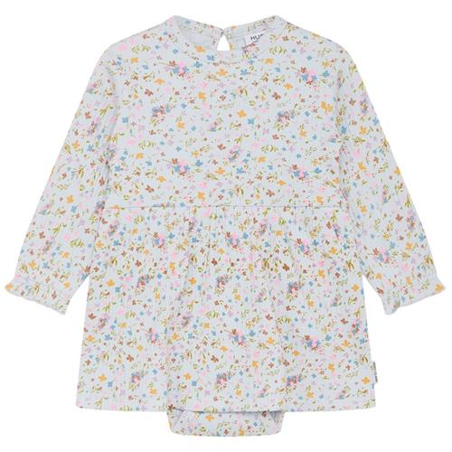 Hust&Claire Denete Blomstret Bodykjole Water 92 cm  Blå  92 cm  Piger