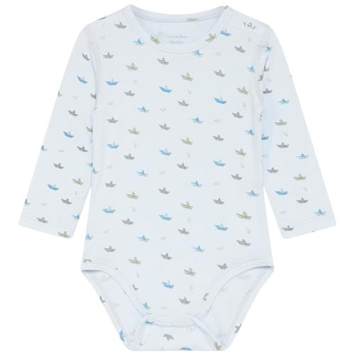 Hust&Claire Buller Mønstret Babybody Water 68 cm  Blå  68 cm  Drenge