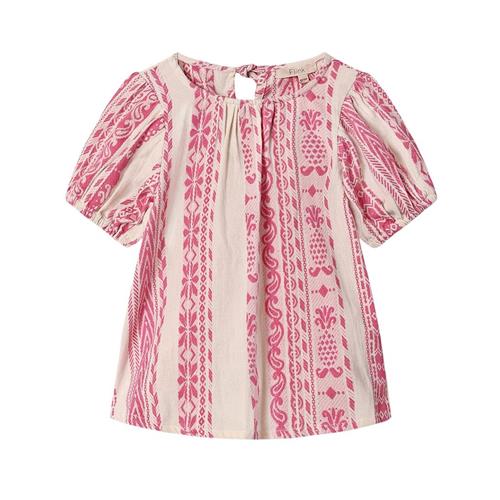 Fliink Addie Bluse Cloud Dancer Pink Stripe 3 Y  Lyserød  3 år  Piger