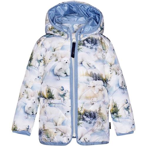 Molo Harmony Vinterjakke Snowy Bears 80 cm  Hvid  80 cm  Drenge, Piger
