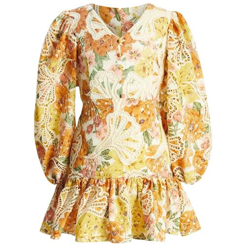 Bardot Junior Perdita Broderet Kjole Vintage Flor 5 Y  Gul  5 år  Piger