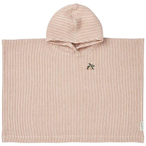 Liewood Liewood GOTS Paco Broderet Poncho Y/d Stripe Tuscany Rose / Creme De La Creme Y/D Stripe Tuscany Rose / Creme De La Creme-5-6 Y  Creme  5-6 år