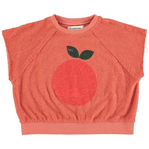 Piupiuchick Kortærmet Sweatshirt Med Tryk Terracotta 12 Months  Orange.  12 måneder  Drenge, Piger