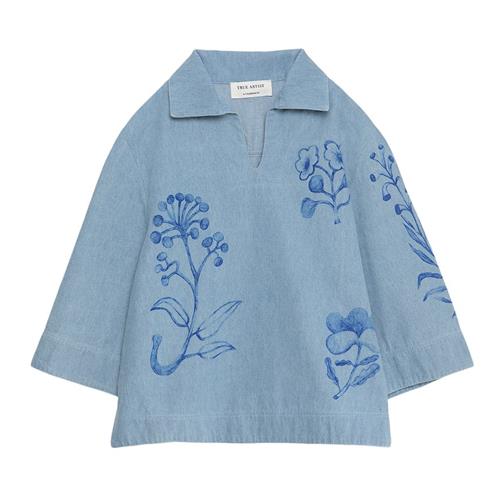 True Artist Herbarium Kortærmet Skjorte Light Blue 4-5 Y  Blå  4-5 år  Drenge, Piger