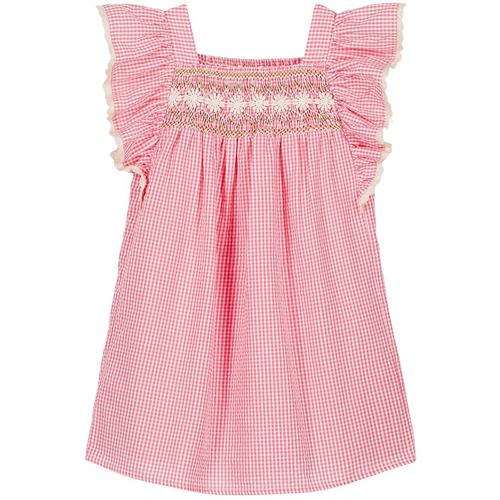 Louise Misha Martine Kjole Pink Fragola Vichy 12 months  Lyserød  12 måneder  Piger