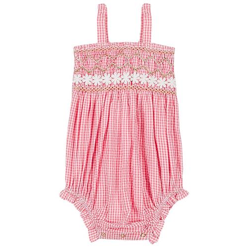 Louise Misha Franscesca Romper Pink Fragola Vichy 9 months  Lyserød  9 måneder  Piger