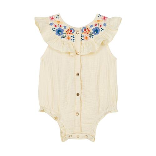 Louise Misha Jade Romper Lemon 12 months  Gul  12 måneder  Piger