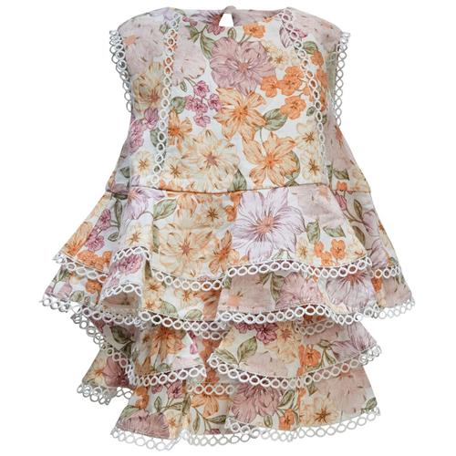 Bardot Junior Ambrosia Blomstret Baby-sæt Med Top Og Et Shorts Garland 12-18 Months  Lyserød  12-18 måneder  Piger