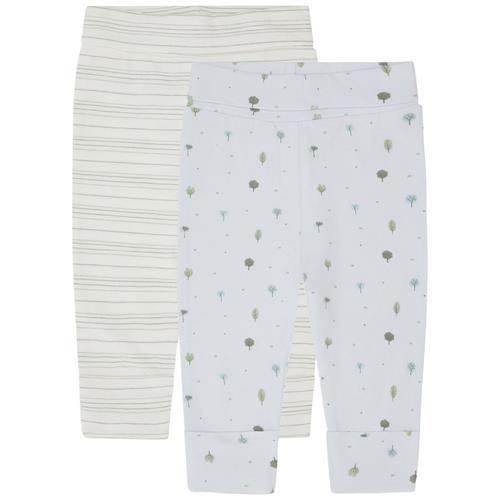 Hust&Claire Luca 2-pak Leggings Green Sage 62 cm  Grøn  62 cm  Drenge, Piger