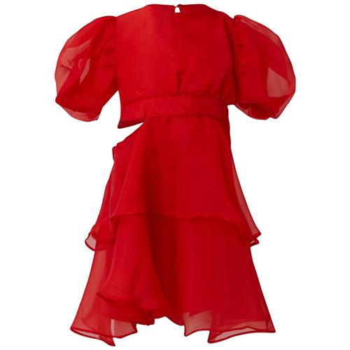 Bardot Junior Enya Organza Mini Kjole Fire Red 6 Y  Rød  6 år  Piger
