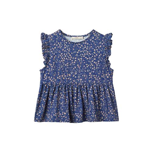 Fliink Kelly Blomstret Bluse Mazerine Blue 80 cm  Blå  80 cm  Piger