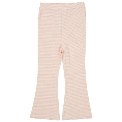 Copenhagen Colors Stribede Flare-bukser Dusty Rose Cream Stripe 110 cm  Lyserød  110 cm  Piger