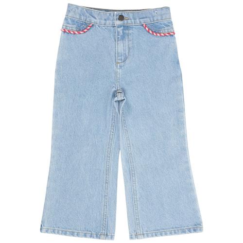 Copenhagen Colors Denimbukser Med Brede Ben Light Blue Indigo Washed 128 cm  Blå  128 cm  Piger