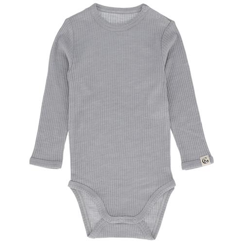 Gullkorn Bodysuit i kridtuld, grå 80 cm  Grå  80 cm  Drenge, Piger