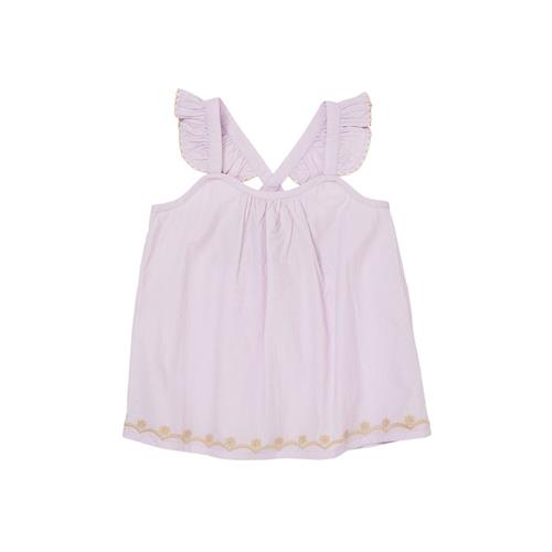 Copenhagen Colors Top Med Frynser I Poplin Lavender 128 cm  Lilla  128 cm  Piger