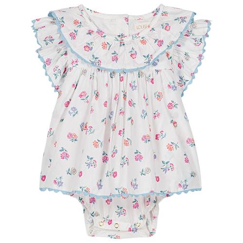 Louise Misha Anusha Romper White Felicita Flow 24 months  Hvid  24 måneder  Piger