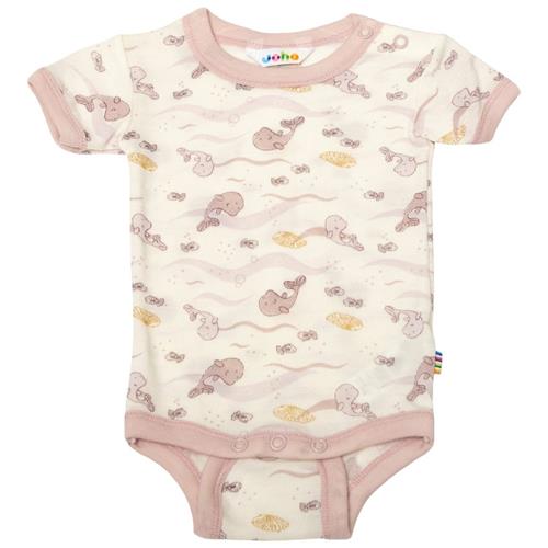 Joha Mønstret Uld-bodysuit Lyserød 60 cm Wool Lyserød  60 cm  Piger