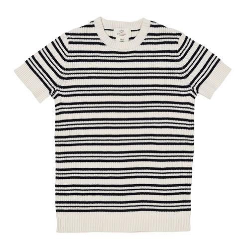 Copenhagen Colors Ribstrikket Bluse Navy Stripe 86 cm  Blå  86 cm  Piger