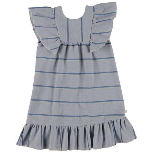 My Little Cozmo Frida Stribet Kjole Denim Blå 6 Y  Blå  6 år  Piger