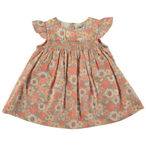 Tocoto Vintage Blomstret Baby-kjole Lyserød 9 Months  Lyserød  9 måneder  Piger